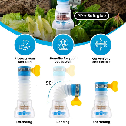 3 Pack 360° Rotating Splash-Proof Telescopic Faucet Water Filter