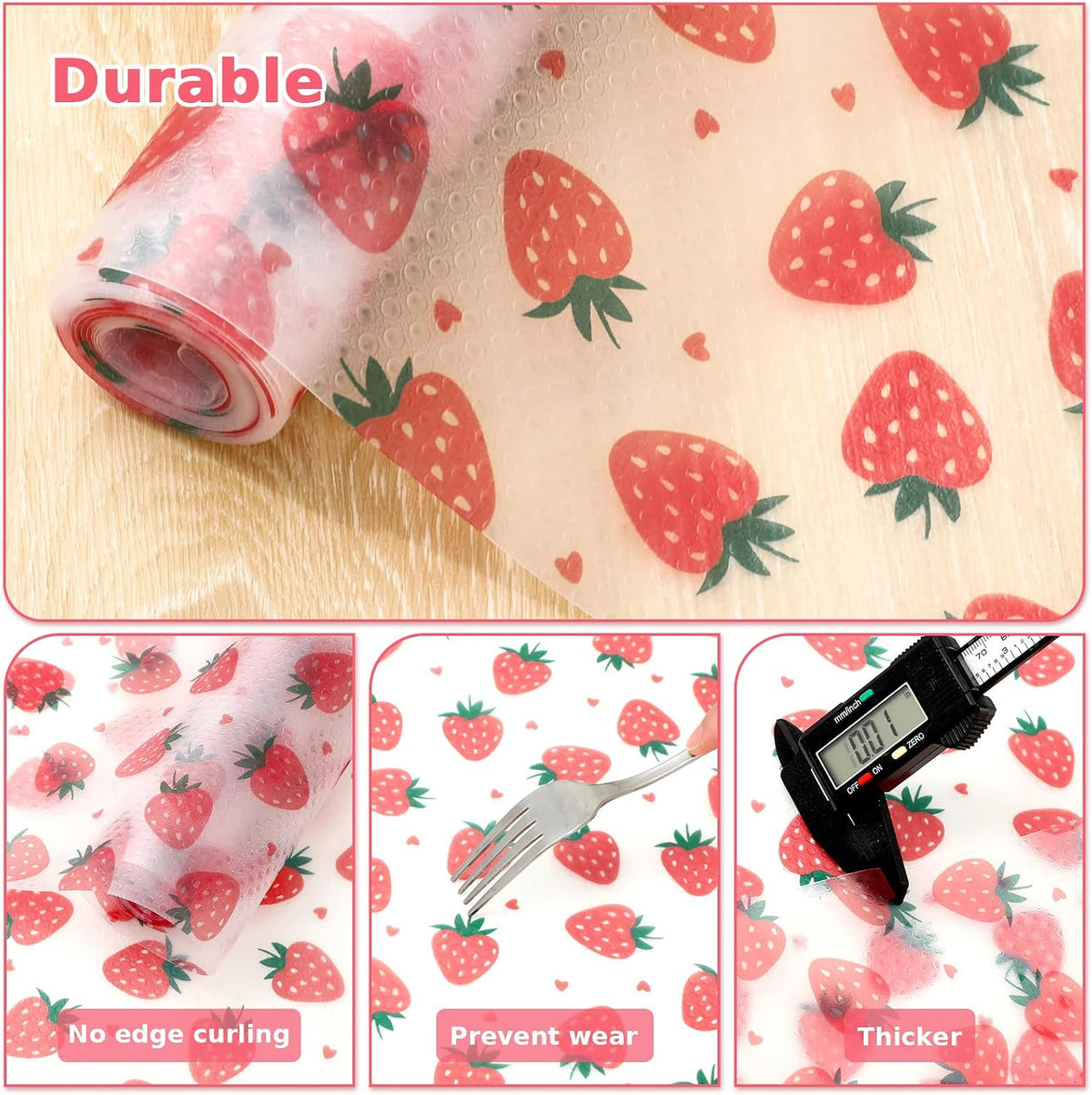 4pcs Printed Cuttable Fridge Pad