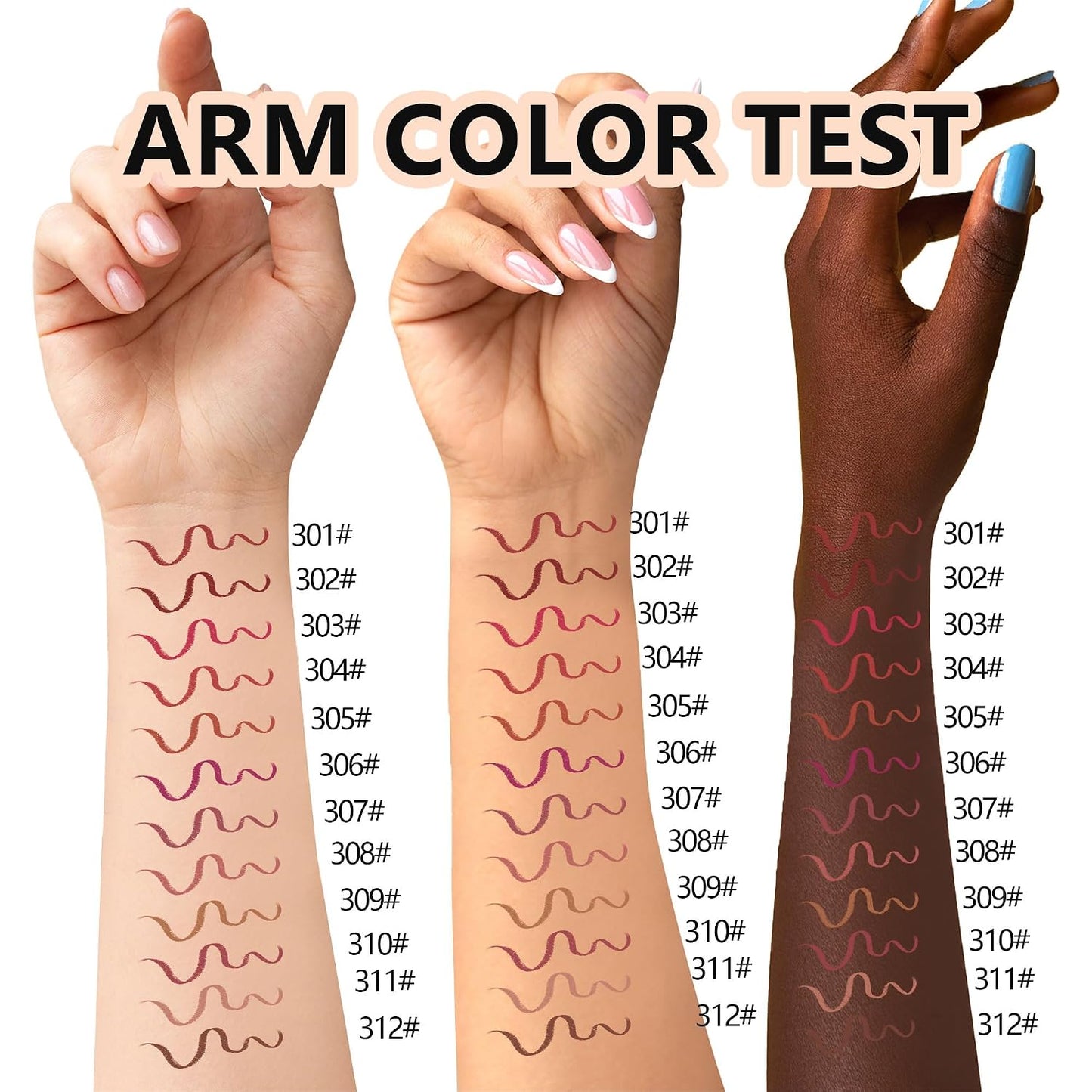 12-piece Nude Lip Line Set, Natural, Smooth Matte Lipstick Pencil