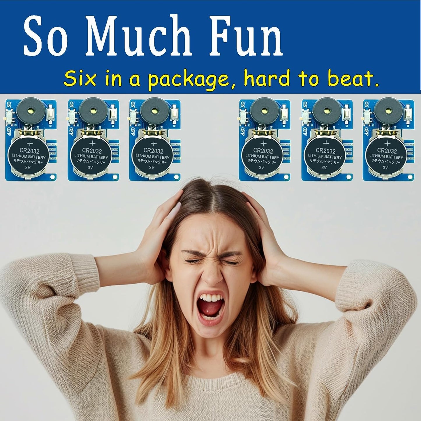 NewNoiseWar-Cricket Noise Maker Prank (3 Pcs), Hidden Pranks Beeping Several Months
