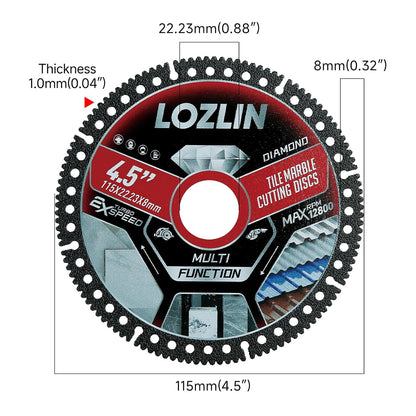 3PCS 4.5" Diamond Blade for Tile Cutting
