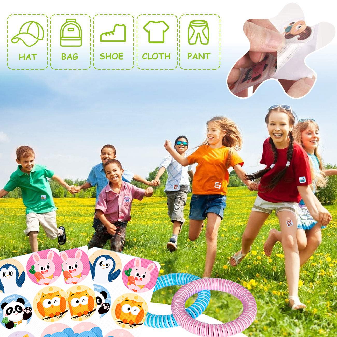 180 pcs Mosquito Stickers for Kids Cloth, Mosquito Patches for Outdoor Activities