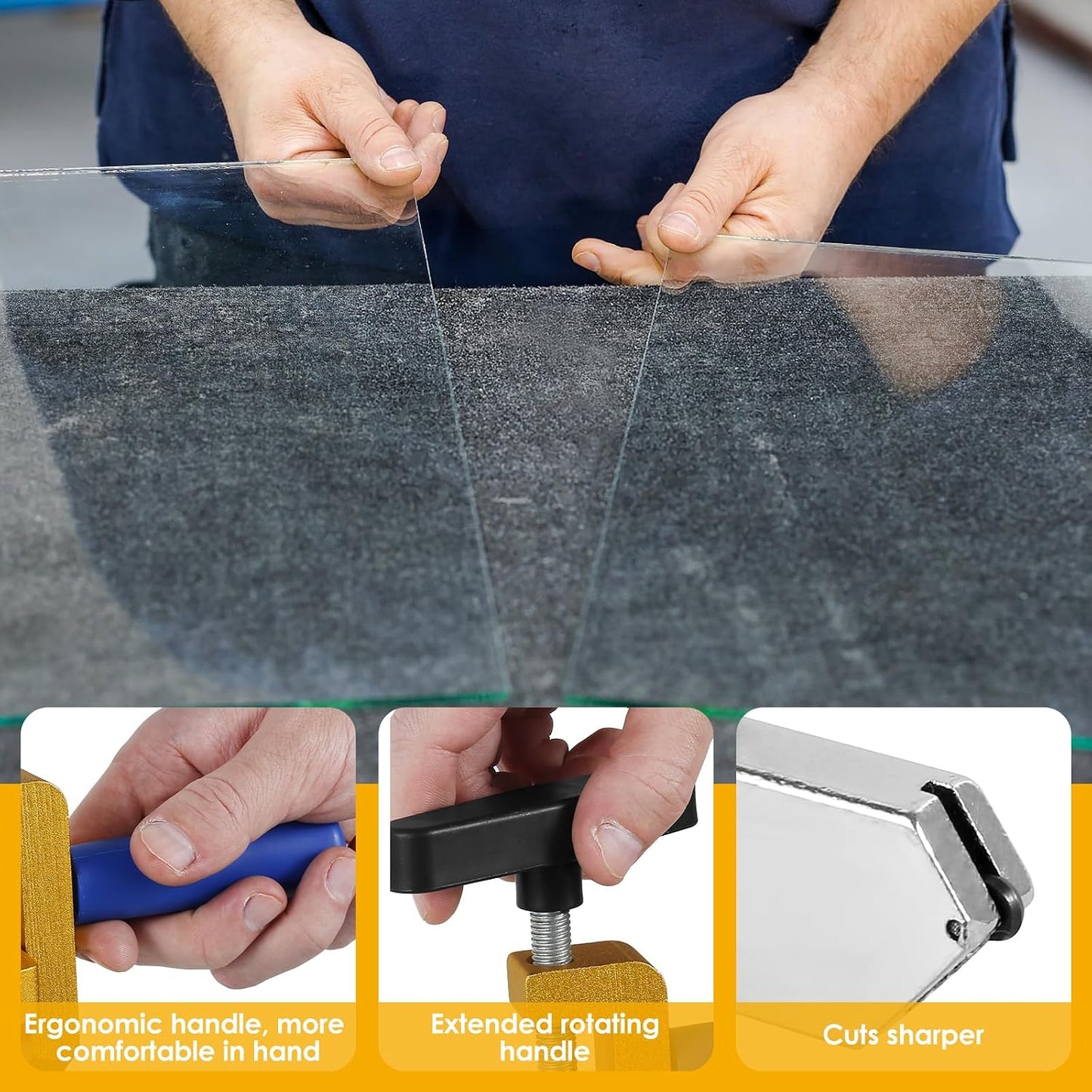 2 in 1 Aluminum Alloy Manual Tile Glass Cutter Tool Kit