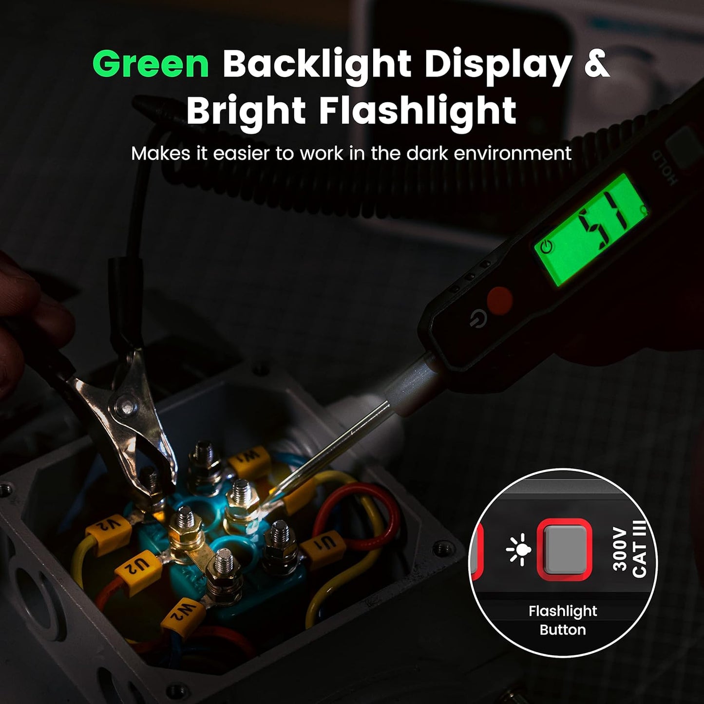 Automotive Test Light, 0.8V-100V DC Buzzer Circuit Tester with Sharp Probe