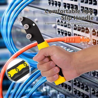 Stainless Steel Cable Straightener Tool - Professional Manual Untwisting & Bending Device for Electricians, HVAC & Telecom Projects