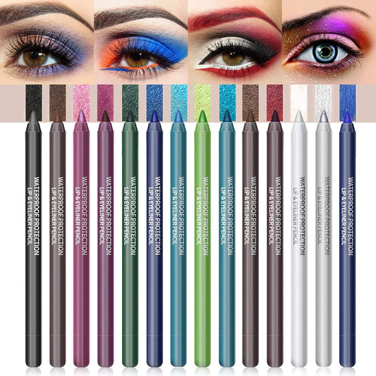 14 Colors Long Lasting Waterproof Eyeliner Pen Set