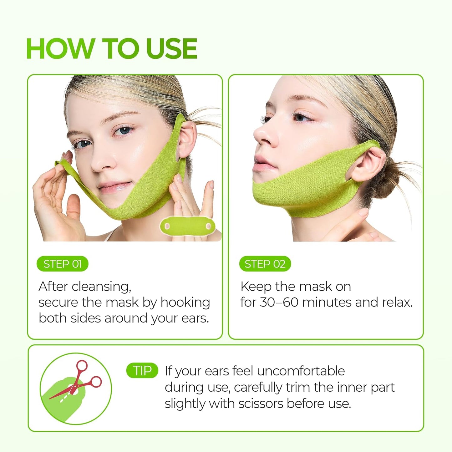 Cactus Collagen V-Shape Lifting Ear-Hook Mask