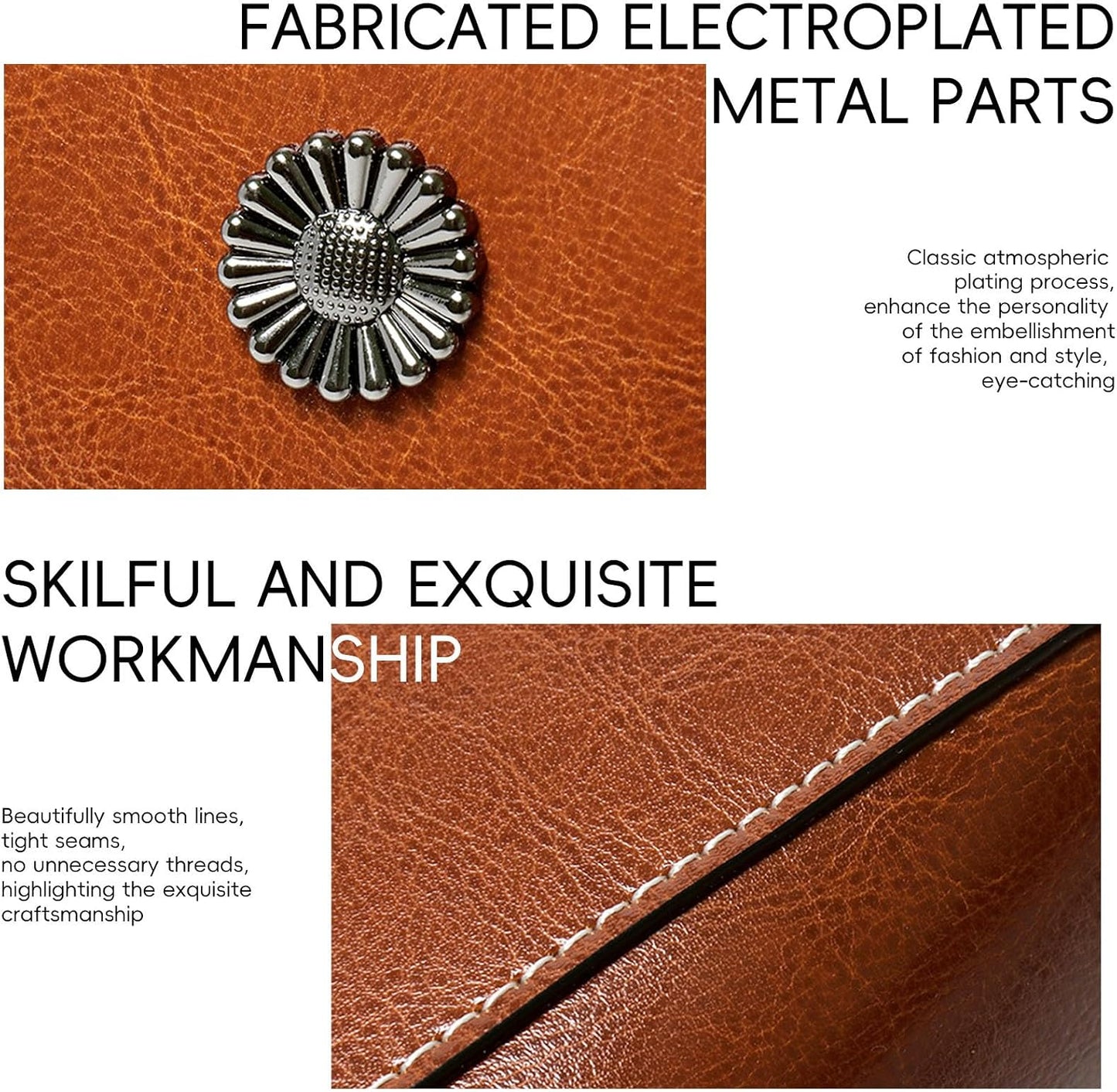 Women'S Soft  Leather Crossbody Retro Cell Phone Bag