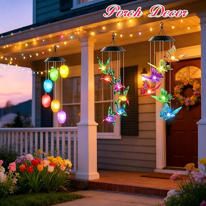 Wind Chimes Waterproof Solar Lights Outdoor Decor