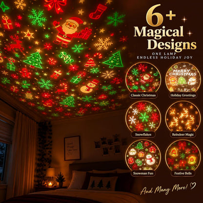 Plug and Play Hd USB Christmas Tree Projector with 6 Festive Scenes