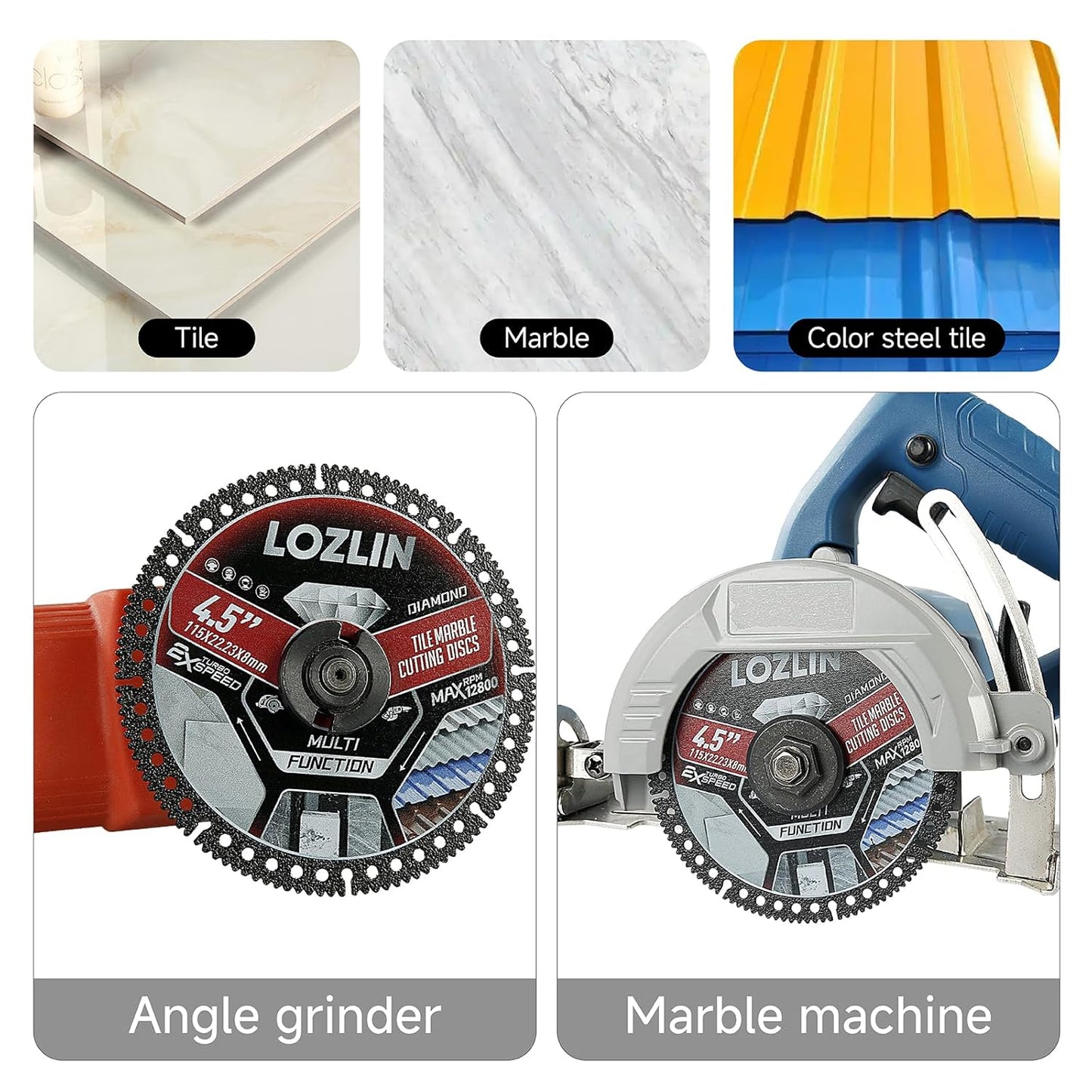 3PCS 4.5" Diamond Blade for Tile Cutting