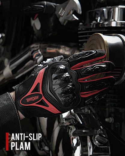 Motorcycle Gloves Full Finger Support Touch Screen Durable for Road Racing Bike