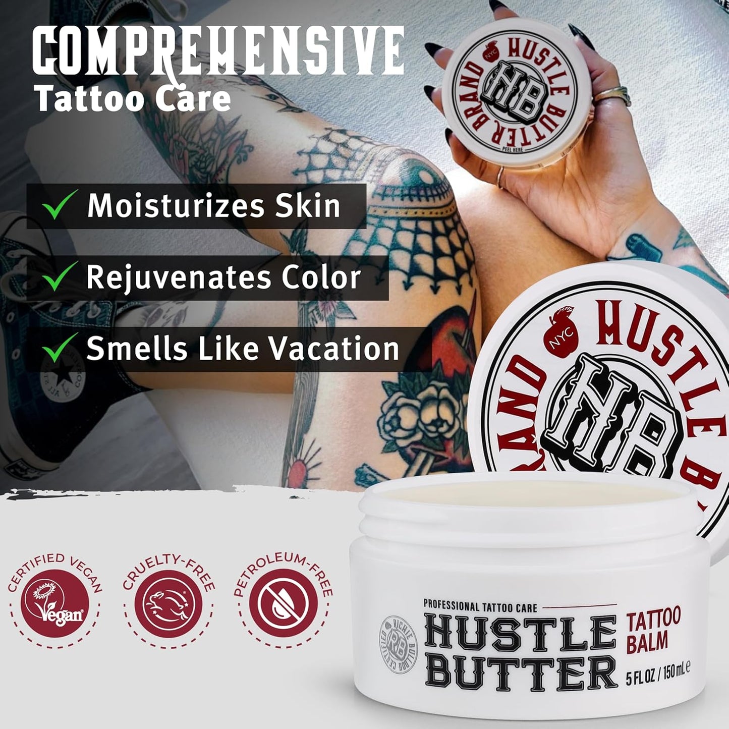 Tattoo Heals Protects Aftercare No-Petroleum Tattoo Balm
