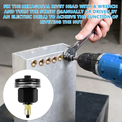 Manual Riveter Head Kit, Rivet Nut, Contains 30 Nuts