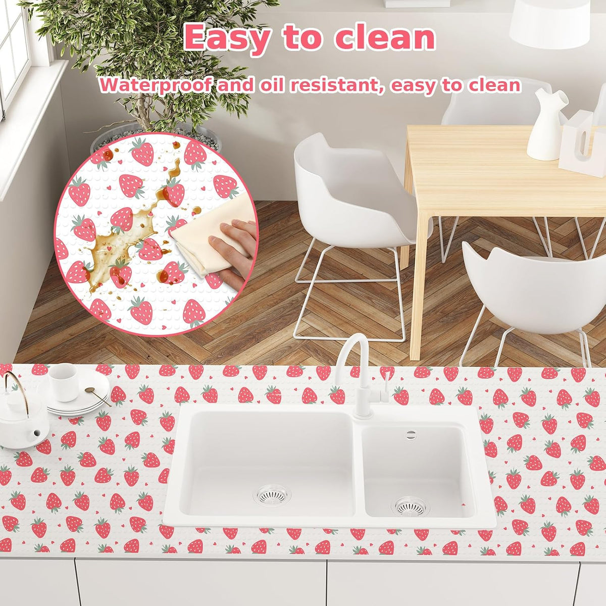 4pcs Printed Cuttable Fridge Pad