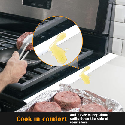 21" Silicone Stove Counter Gap Cover , Easy Clean Gap Filler Sealing Spills