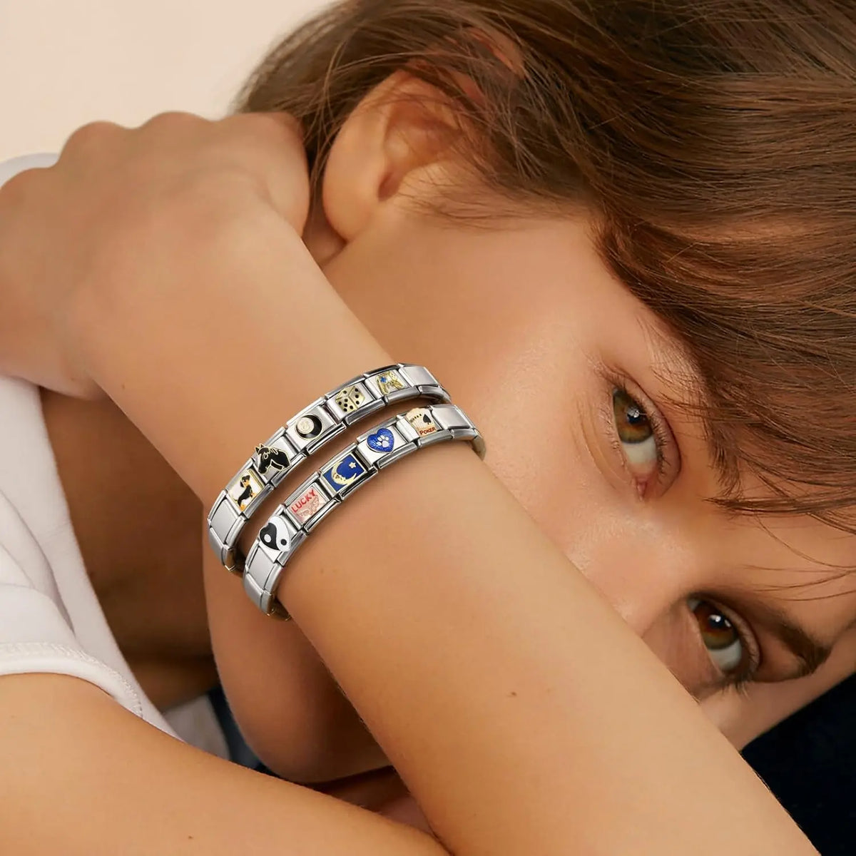 Italian Charms Bracelet Sets with 1 count Starter Brascelet 20 count Charms
