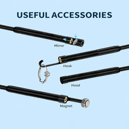 Endoscope Camera with Light, 1920P HD Borescope Tools with 8 Adjustable LED Lights