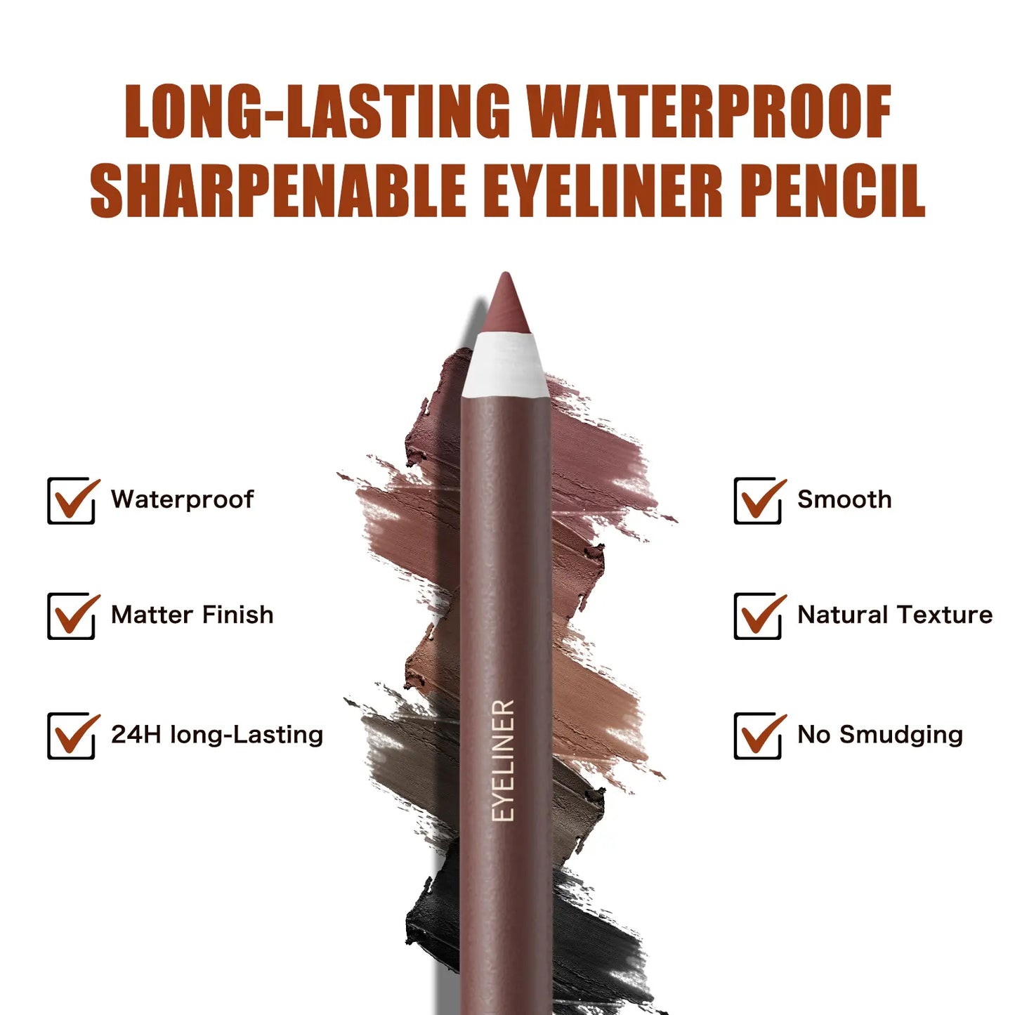 Smooth Glide Eyeliner Pencil Set - Gentle Waterproof Gel Eyeliner Pencil with Sharpener