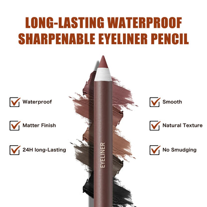 Smooth Glide Eyeliner Pencil Set - Gentle Waterproof Gel Eyeliner Pencil with Sharpener