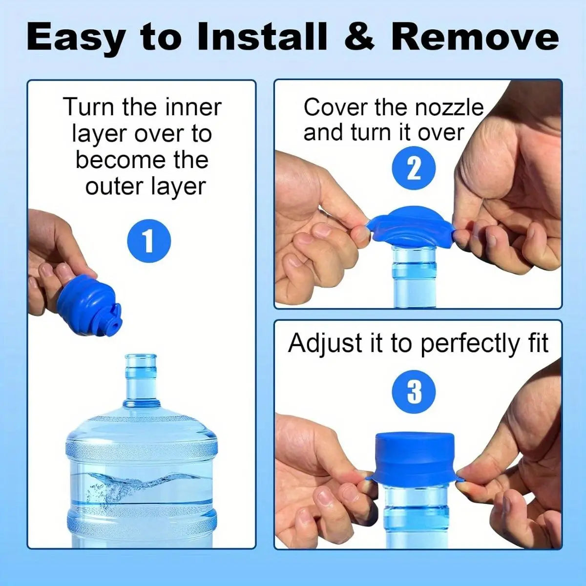 4 Counts Reusable Food Grade Silicone Replacement Tops Cap