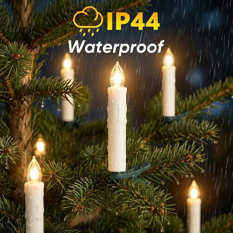 10PCS LED Flameless Taper Candles Flickering with Remote Timer