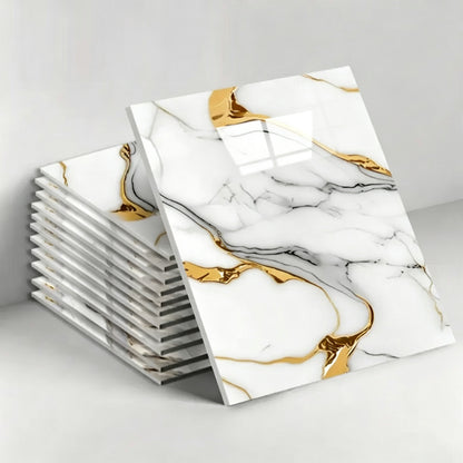10 PCS Peel and Stick Backsplash Marble Look 12"X12" Self Adhesive Wall Tile