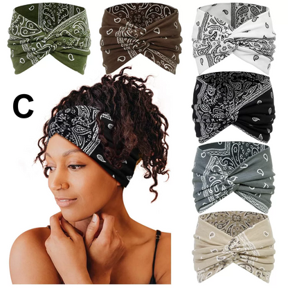 Bohemian Style Wide Headband Set for Women