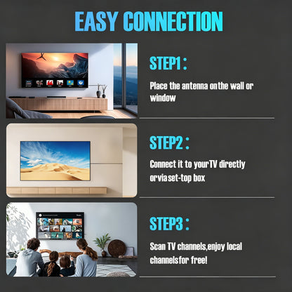 Portable Free Mini Digital TV Antenna with Magnetic Base