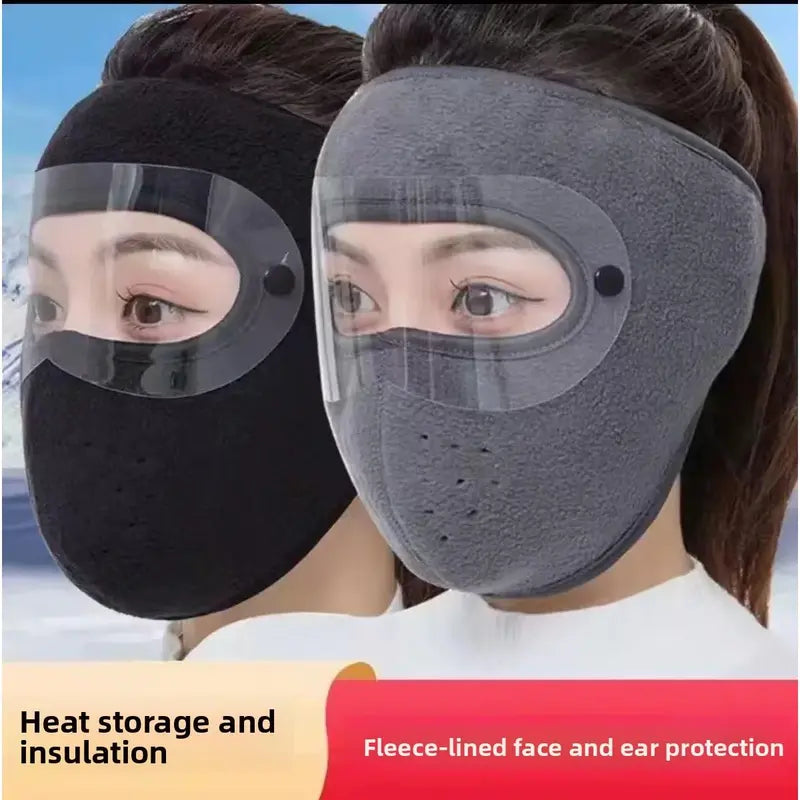 Unisex Winter Face Mask with Removable Goggles