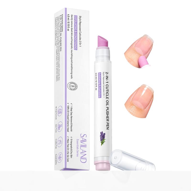 Pen-Style 2-in-1 Nail Care Pusher & Cuticle Remover