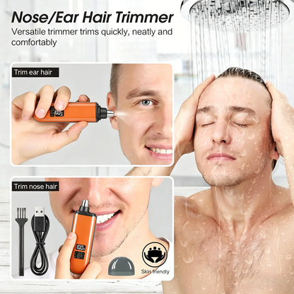 Professional Painless Portable Electric Ear and Nose Hair Trimmer Clipper