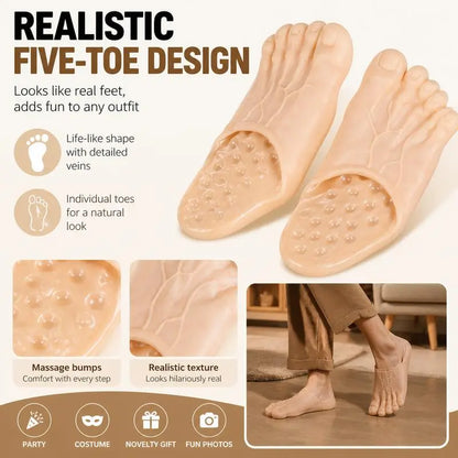 Realistic Fake Feet Prank Slippers