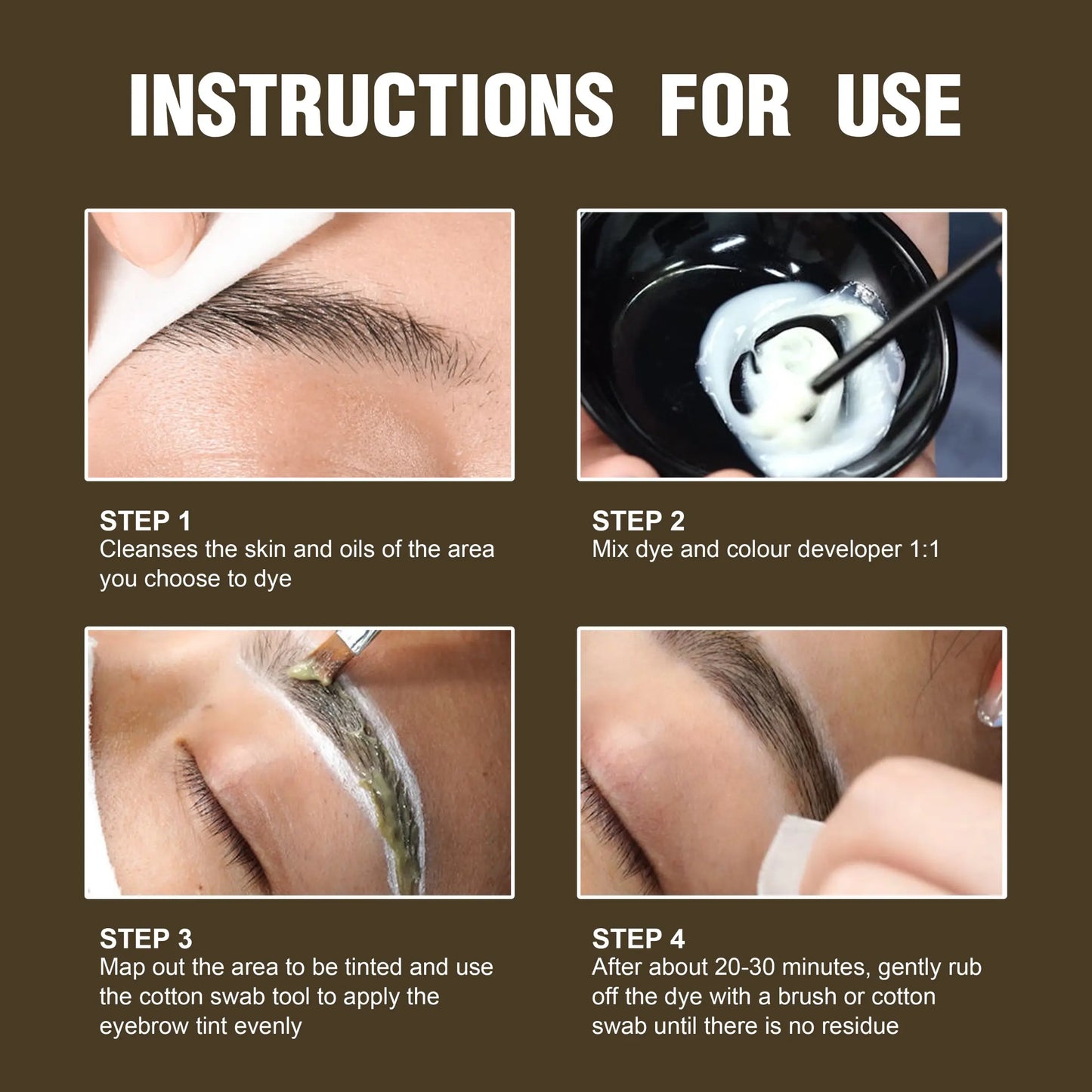 Iconsign Henna Brow Dye Cream, Eyebrow Tinting Cream