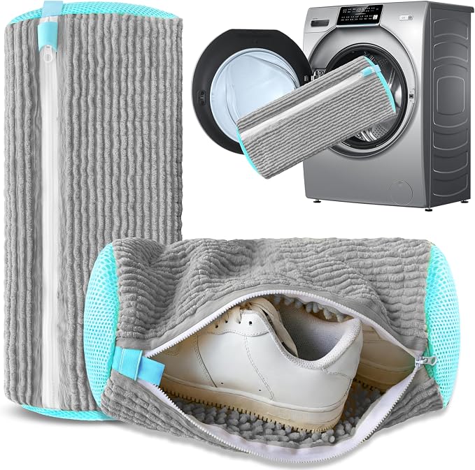 2Pcs Reusable Shoe Washing Machine Bag for Washer and Dryer