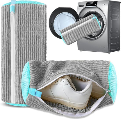 2Pcs Reusable Shoe Washing Machine Bag for Washer and Dryer
