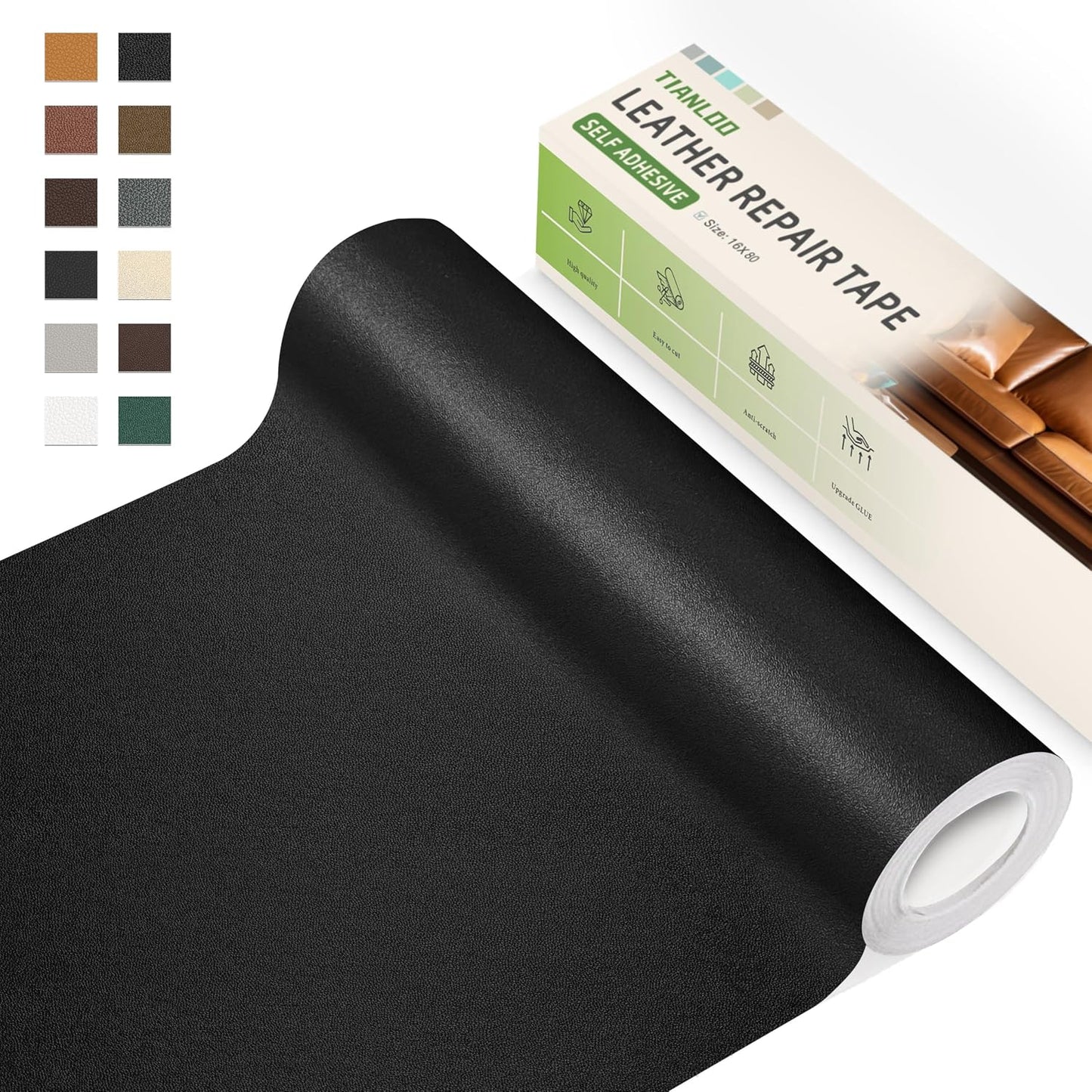 Self Adhesive Leather Repair Patch for Furniture,Couches,Car Seats,Cabinets,Handbags