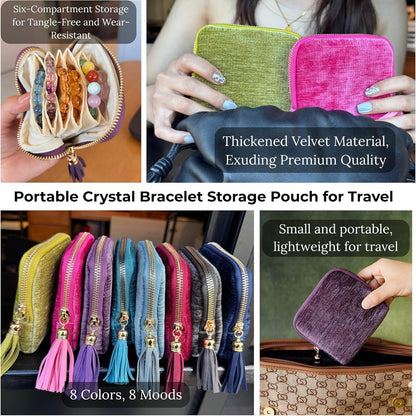 Jewelry Pouch for Journey Rings Crystal Bracelet & Bangle Organizer