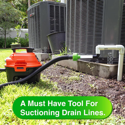 AC Drain Line Cleaner - Shop Vac Adapter for HVAC Condensate & Air Conditioner Clogs