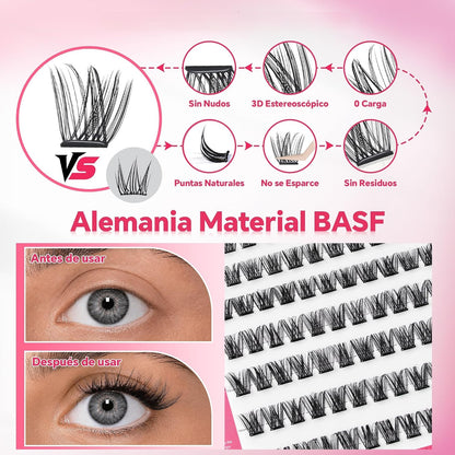 Self-Adhesive False Eyelash Set with Tweezers