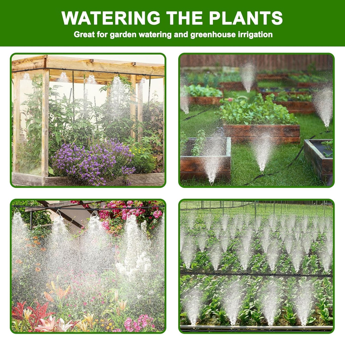 Spray Hose Water Misting System Watering System with Brass Nozzles