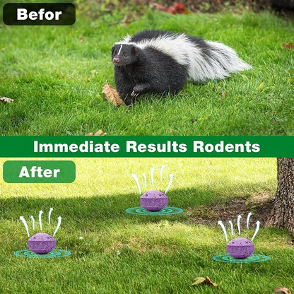 10 Pack Skunk Repellent - Long-Lasting Protection for Yard, Garden, Lawn & Trash Areas