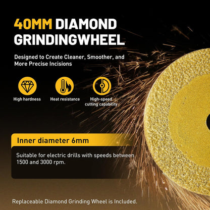 Versatile Inside Pipe Cutter for PVC Pipe with Diamond Grit Cutting Wheel & Handle
