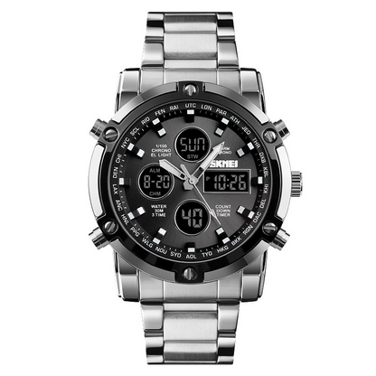 Men Quartz Watch Male Steel Wristwatch Fashion Big Dial Shockproof Watches