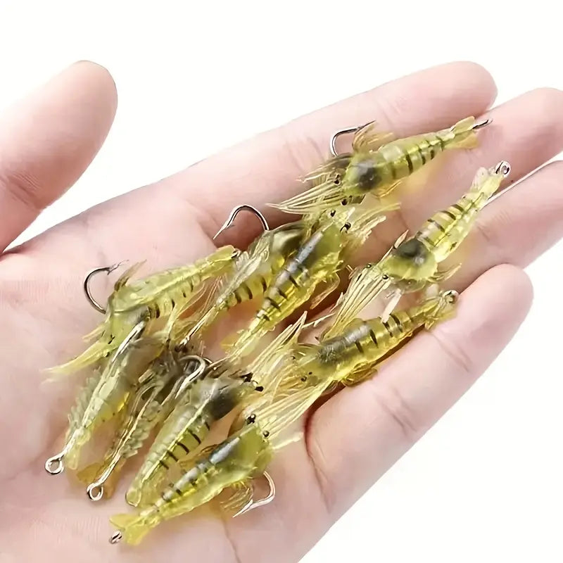 Simulated Grass Shrimp Soft Bait – Cost-Effective & Convenient Fishing Gear Tackle Box Waterproof