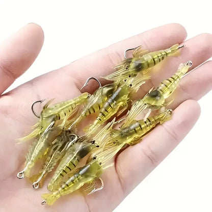 Simulated Grass Shrimp Soft Bait – Cost-Effective & Convenient Fishing Gear Tackle Box Waterproof