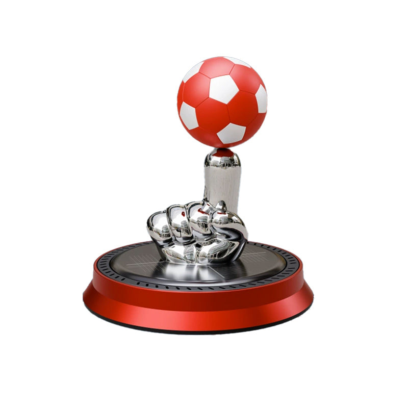 Solar Powered Rotating Soccer Ball Car Air Freshener - Aromatic Diffuser