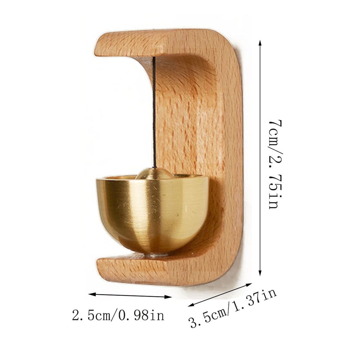 Wooden Doorbell Wind Chime Magnetic Shopkeepers Bell