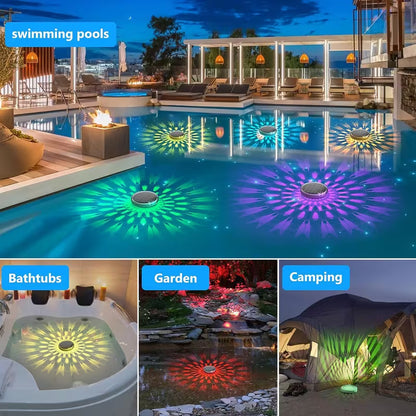 Solar Rechargeable Floating Pool Lights - Pool Lights That Float with Remote Control