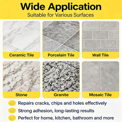 Quick-Drying Tile Repair Glue, Multifunctional Tile Stone Crack Repair Kit